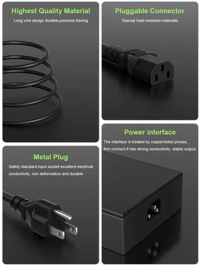 Alt view image 3 of 6 - 330W Charger Compatible with Asus ROG Strix Scar 18 17 16 G18 G16 G17 G15 G834 G634 G733 G814 G614 G513 G713 G732 Zephyrus Duo 16 15 M16 S17 GX650 GU604 Laptop Power Adapter