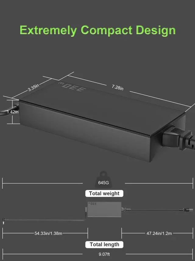 Alt view image 5 of 6 - 330W Charger Compatible with Asus ROG Strix Scar 18 17 16 G18 G16 G17 G15 G834 G634 G733 G814 G614 G513 G713 G732 Zephyrus Duo 16 15 M16 S17 GX650 GU604 Laptop Power Adapter