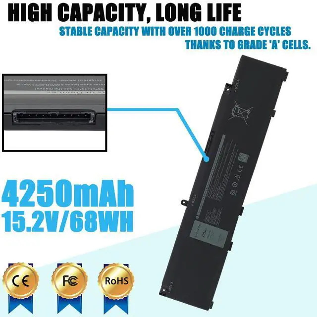 Alt view image 2 of 6 - MV07R Laptop Battery Compatible with Dell G3 15 3500 3590 G5 5500 5505 SE Series Notebook 266J9 0JJRRD 0415CG C9VNH 0PN1VN 0M4GWP