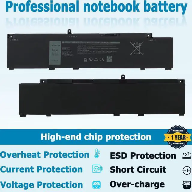 Alt view image 4 of 6 - MV07R Laptop Battery Compatible with Dell G3 15 3500 3590 G5 5500 5505 SE Series Notebook 266J9 0JJRRD 0415CG C9VNH 0PN1VN 0M4GWP