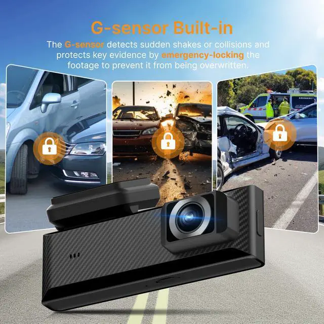 Alt view image 5 of 6 - Dash Cam Mini 2, 2K+1080P FHD, Built-in Wi-Fi GPS Smart Dash Camera for Cars, 125° Wide-Angle FOV, HDR, Night Vision, G-Sensor, iOS/Android App, Loop Recording, Parking Monitor, Time-Lapse