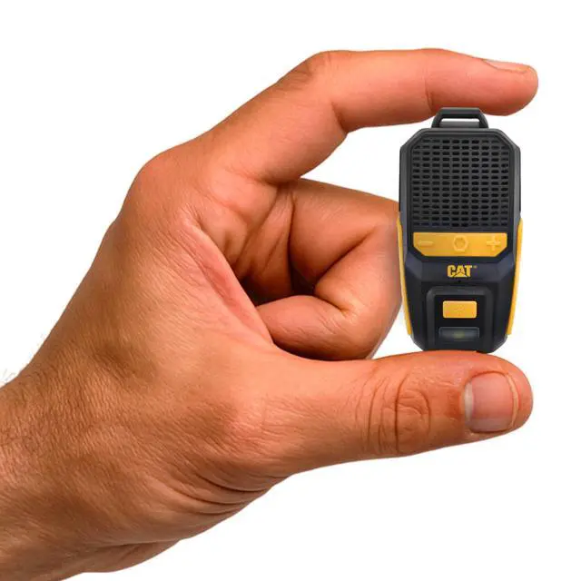 Alt view image 2 of 6 - Wearable Bluetooth Speaker | Clip-On Speaker with Built-in Mic for Jobsite, Construction, Outdoor | Water-Resistant | Hands-Free Calls & Music