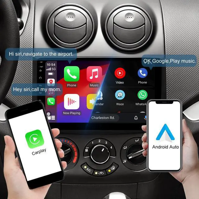 Alt view image 3 of 6 - 4+64G Android 14 Double Din Car Radio Stereo for Chevrolet Aveo 2006-2012 with 9" Touchscreen Radio Built-in Wireless Carplay/Android Auto/GPS/Bluetooth/FM/AUX-in/SWC/Camera