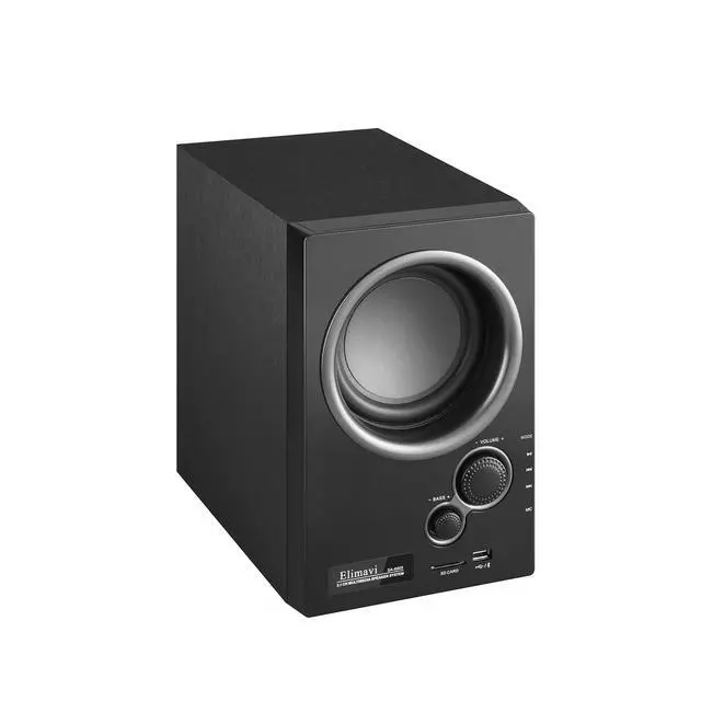 Alt view image 4 of 6 - 5.1 Surround Sound System with 5.5'' Subwoofer Stereo System for Home with 2.5'' Midrange Home Theater Speakers, Home Speaker System with 3.5-RCA/USB/Wireless/AUX Audio Inputs