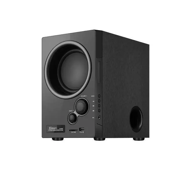 Alt view image 5 of 6 - 5.1 Surround Sound System with 5.5'' Subwoofer Stereo System for Home with 2.5'' Midrange Home Theater Speakers, Home Speaker System with 3.5-RCA/USB/Wireless/AUX Audio Inputs