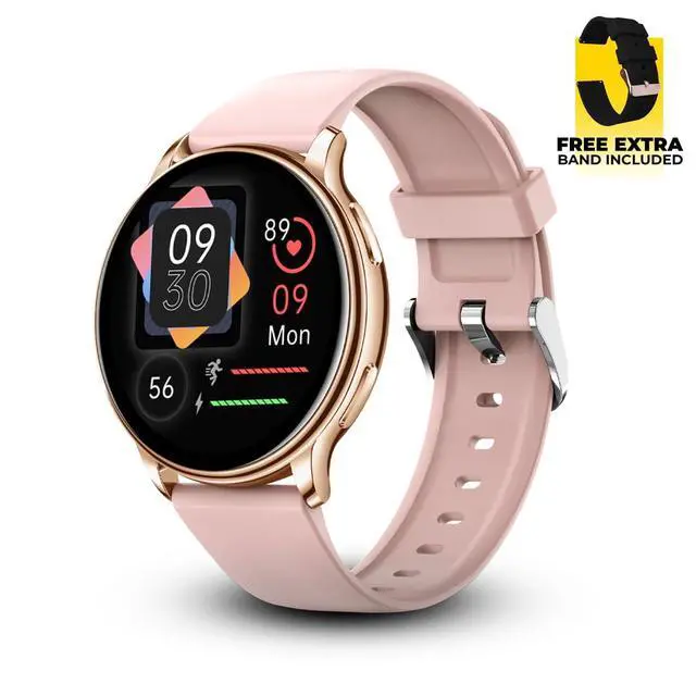 Alt view image 2 of 6 - Juliet Smartwatch for Women, Rose Gold Smart Watch with Gorilla Glass, Menstrual + Wellness Tracking, AMOLED, Voice Assistant, Bluetooth Calling, IP68 Water Resistant
