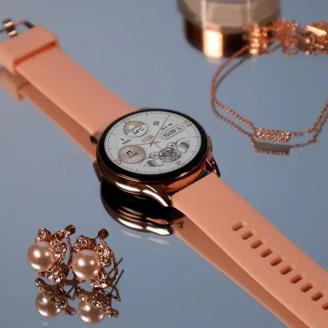 Alt view image 6 of 6 - Juliet Smartwatch for Women, Rose Gold Smart Watch with Gorilla Glass, Menstrual + Wellness Tracking, AMOLED, Voice Assistant, Bluetooth Calling, IP68 Water Resistant
