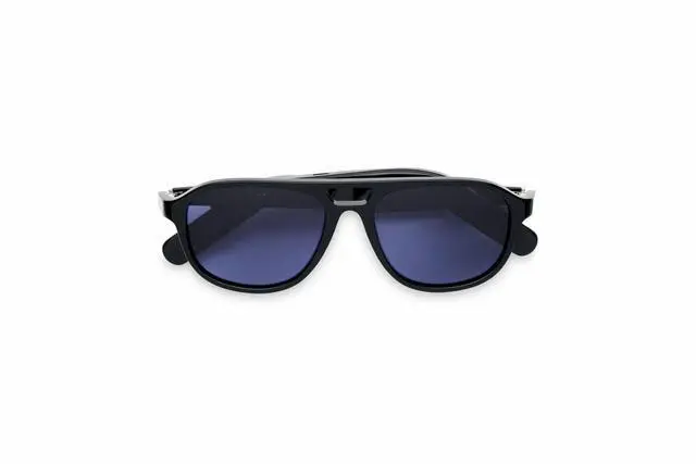 Alt view image 2 of 6 - Lucyd Commander Smart Sunglasses for Men & Women - Wireless Smart Glasses with Open Ear Speakers and Microphone, Polarized UV400 Lenses - Black, Navy Blue (Standard)