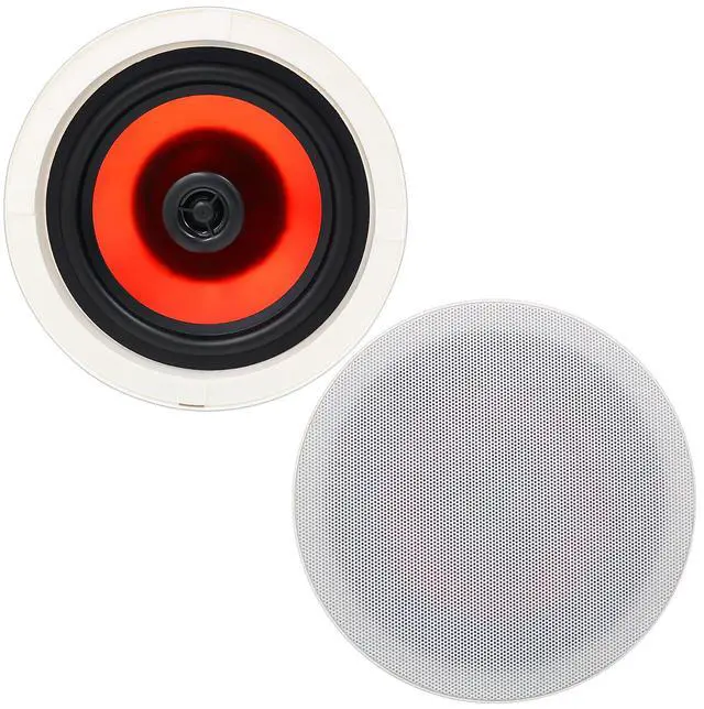Main image of 6.5 Flush Mount in-Ceiling Speakers 2-Way Passive Speaker System 300 Watts Great for Humid Indoor Outdoor, Kitchen,Bedroom,Bathroom,Covered Porches(A Pair)