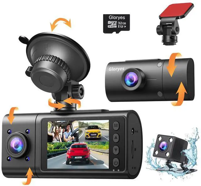 Main image of Dash Cam, 3 Channel Dash Cam Front and Rear Inside, Interior Car Camera, 2.5K/1440P Single Fr,Fr+Interior, Front+Rear Dash Camera for Cars Taxi with Night Vision, Parking Monitor 1S Recording