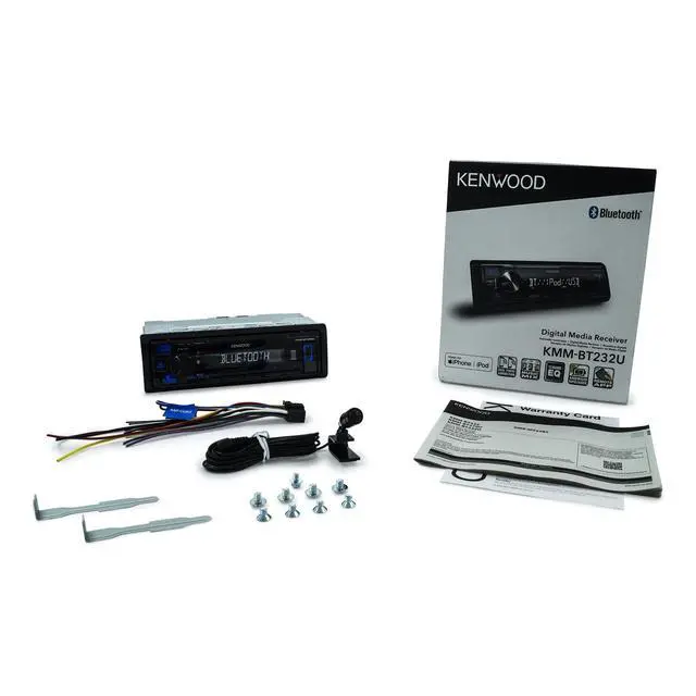 Alt view image 5 of 5 - KMM-BT232U Single DIN Car Receiver, Bluetooth Car Stereo with Music Mix for 5 Devices, Dual Phone Connection, Front USB & AUX-In, 13-Band EQ, Digital Time Alignment, Short Chassis, 2.5V Preout