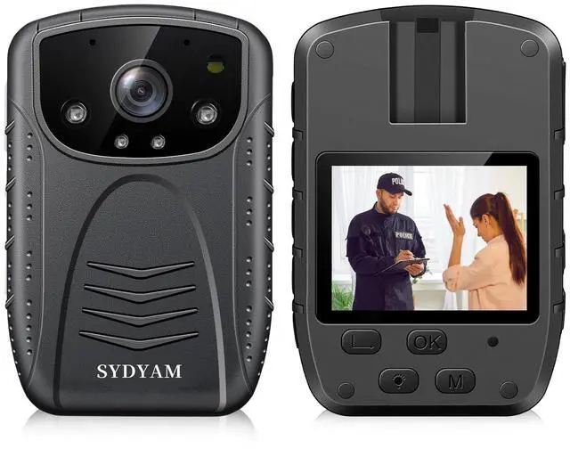 Main image of SYDAYM 2K Police Body Camera, 13Hrs Battery, H.265 Encoding, Body Cameras with Audio and Video Recording, Body Cam for Personal Protection Hiking Law Enforcement (128GB)