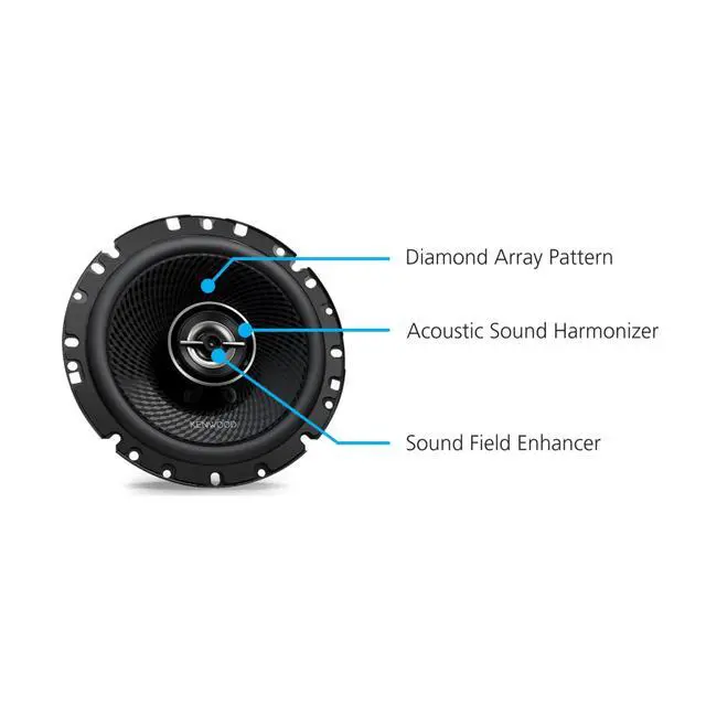 Alt view image 2 of 6 - KFC-1798RS 6-3/4" 2-Way Car Speakers 330W Peak Power, Balanced Dome Tweeter, Acoustic Sound Harmonizer, Easy Installation