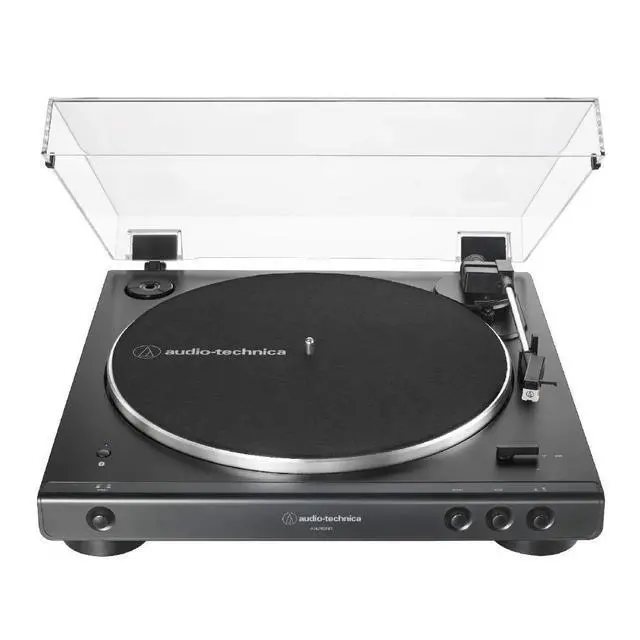 Alt view image 2 of 6 - AT-LP60X Bluetooth Fully Automatic Belt-Drive Turntable (Black) with Vinyl Record Cleaning Kit