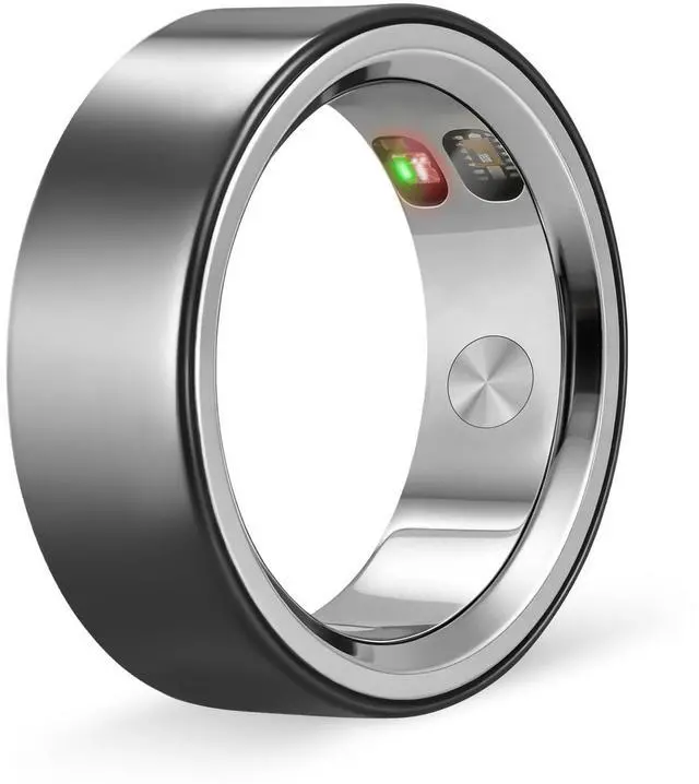 Main image of Smart Health Ring for Men, Waterproof Smart Ring with Heart Rate, Emergency Alert, Daily Reminders, Sleep Fitness Tracker Ring No Subscription Fee, Compatible with iOS & Android(Black, 10)