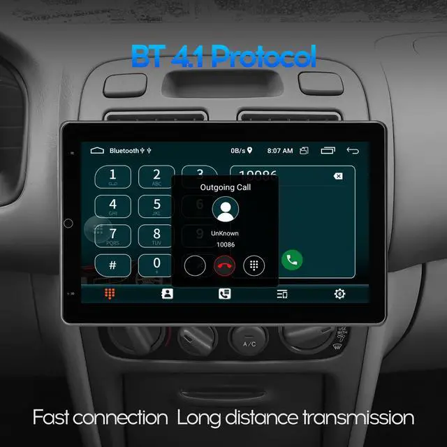 Alt view image 5 of 6 - 10 inch IPS Full Touch 2+32GB Automatic Rotation Screen Android Car Radio Audio Video Stereo Player For Single Din With CarPlay Android Auto WiFi BT MirrorLink Split Screen PIP GPS Navigation
