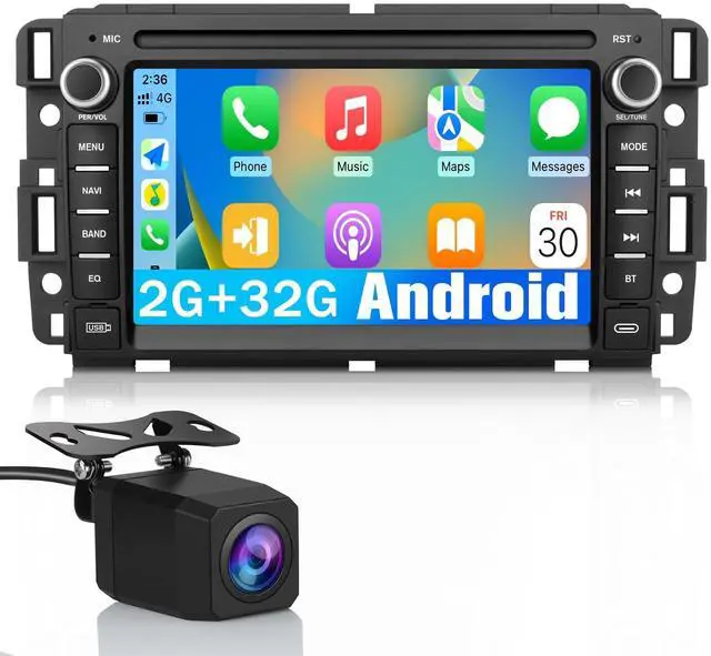 Main image of Car Radio for Chevrolet Chevy Silverado GMC Sierra Yukon 2007-2013 Android 13 GPS Navigation 2GB+32GB with 7 inch Touch Screen CarPlay Android Auto Bluetooth SWC Backup Camera