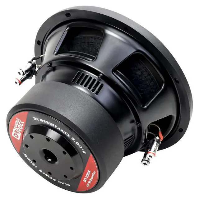 Alt view image 4 of 6 - Double Rock MX10D4 10 inch Car Subwoofer | 1200W Max Power (600W RMS) | Dual 4-Ohm High-Excursion Audio Sub | 2.5" High-Temp Copper Voice Coil & Competition Grade Pressed Paper Cone