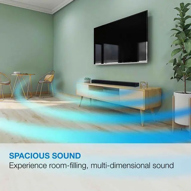 Alt view image 5 of 6 - Wall Mountable Sound Bar with Bluetooth, 37 Inches, Black (ITB259B)