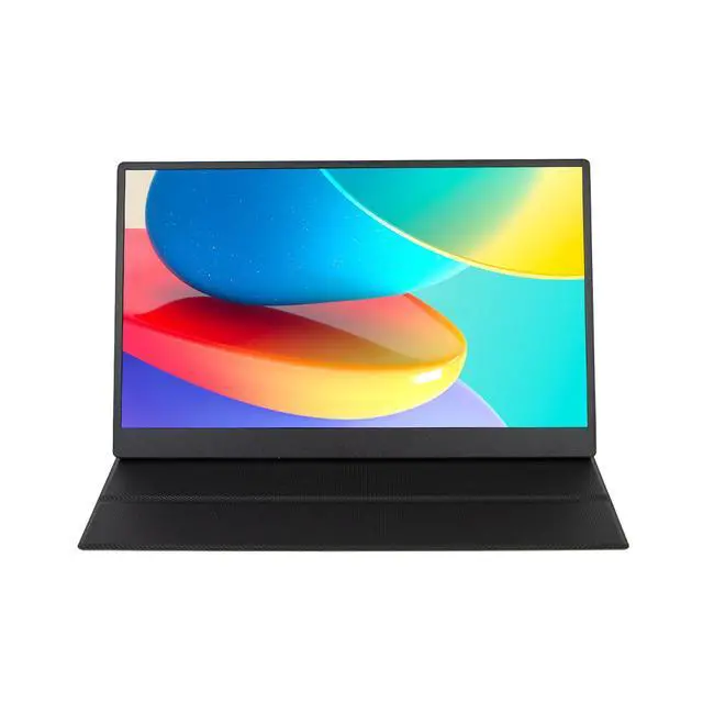 Alt view image 2 of 6 - Portable Monitor, 15.6" 1080P FHD IPS Travel Monitor w/Smart Cover & Speakers, HDMI USB C Plug & Play, Second External Monitor for Laptop/PC/Phone/Mac