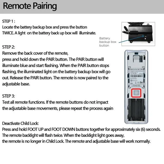 Alt view image 6 of 6 - Replacement Remote Control fit for Serta Motion Essentials 3 (III) or iSeries Base Adjustable Bed