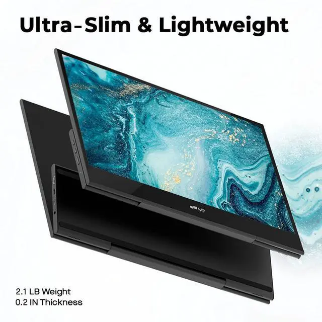Alt view image 4 of 6 - Mobile Pixels Glance Portable Monitor, 16" FHD 1080P Monitor, macOS/Windows | Travel Monitors with Dual Speakers, Tilt Adjustment & Non-Slip, HDMI USB C Plug & Play Extra Monitors for Laptop