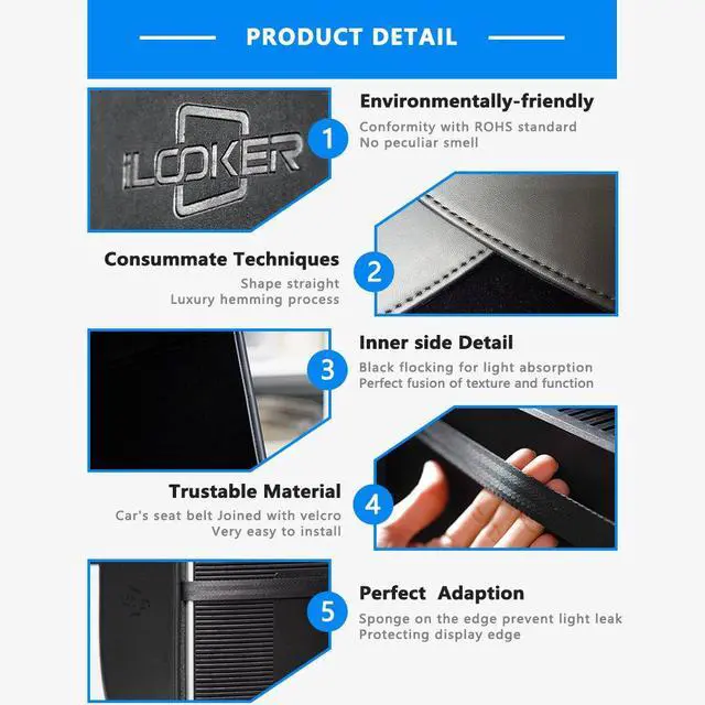 Alt view image 5 of 6 - 27E 27 inch LCD LED Video Monitor Hood Sunshade Sunhood for Dell HP Viewsonic Philips Samsung LG EIZO NEC ASUS ACER BENQ AOC Lenovo and Fits Monitor Frame Width 635-655mm