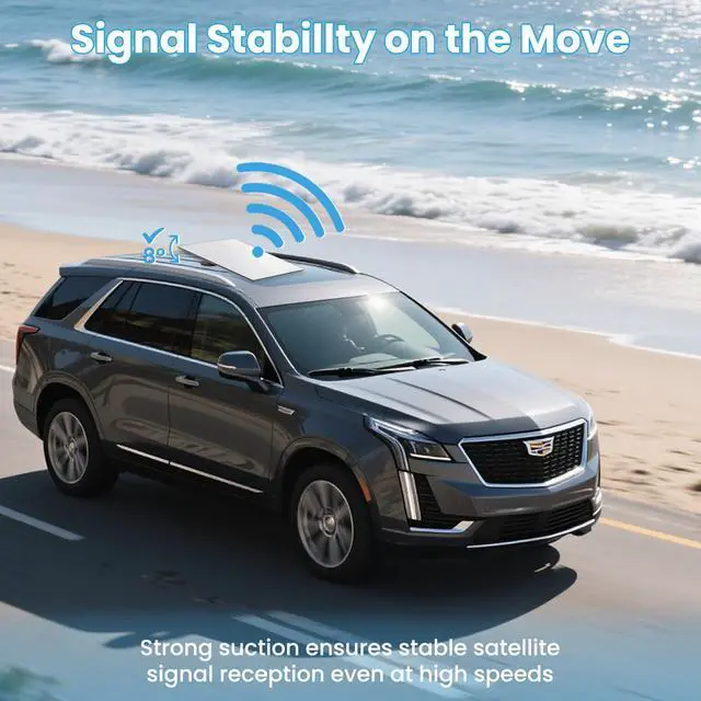 Alt view image 5 of 6 - Starlink Gen 3 Magnetic Mount, 440LBS Suction Force Starlinks Standard Mount for Starlink Gen 3, Lockable 8° Windproof Tilt, Drill-Free Flat Mounts for Car/RV/Roof/Boat, Aluminum Alloy