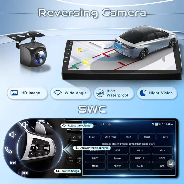 Alt view image 6 of 6 - Android 8Core 6G+128G Car Stereo Radio for Honda CRV 2012 2013 2014 2015 2016, Wireless Carplay Android Auto, 5G WiFi+GPS, HiFi Music & DSP, 9 inch Touchscreen Radio for CRV, Backup Camera SWC