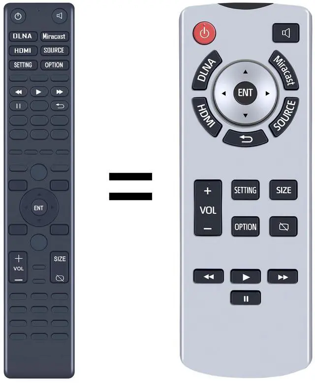Main image of Replacement Remote Control Compatible with 2021-2023 Toyota Sienna Rear Seat Entertainment DVD 86170-45050 86170-08040