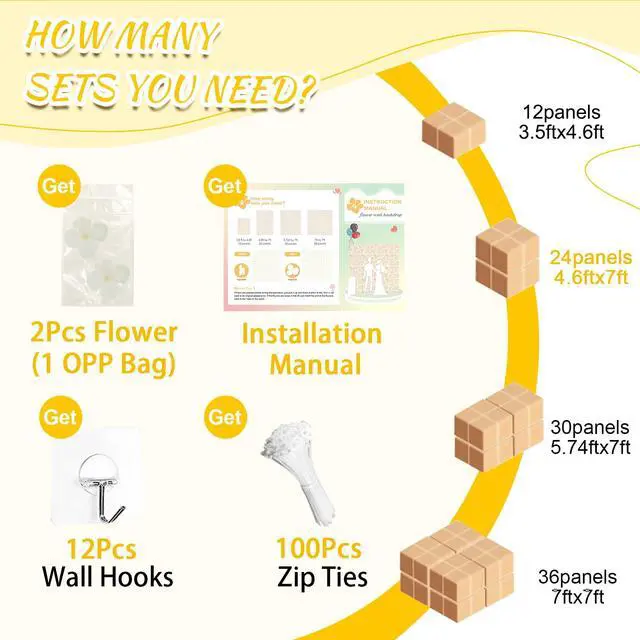 Alt view image 4 of 6 - 12pcs Flower Wall Panel Backdrop 3.5x4.6ft 3D Artificial Flower Wall Hydrangea Flower Backdrop Floral Background for Wedding Party Birthday Home Photo Decor