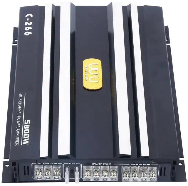 Alt view image 5 of 6 - C-266 Car 4 Channel Power Amplifier Stereo Audio Super Bass Sub Woofer Amp 12V