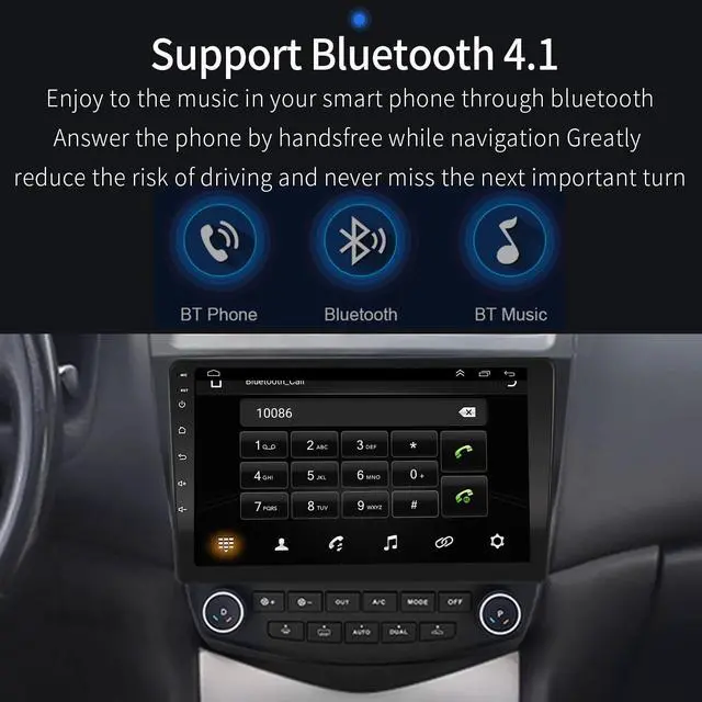 Alt view image 5 of 6 - for 2003-07 Honda-Accord-Radio,with Wireless Carplay& Android Auto 32G ROM | 2G RAM Support Single/Dual Zone AC, Bluetooth Touch Screen Backup Camera Microphone GPS Touch Screen