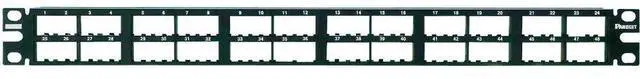 Main image of CPP48HDWBLY 48-Port Flat High-Density Patch Panel, Black