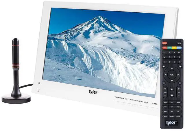Main image of 13.3 Portable TV LCD Monitor 1080P Rechargeable Lithium Battery Operated, 3 Antenna, HDMI, SD, USB, RCA, FM Radio, Digital Tuner, AV Inputs, AC/DC, TV Stand & Remote Control For Kids Car Travel