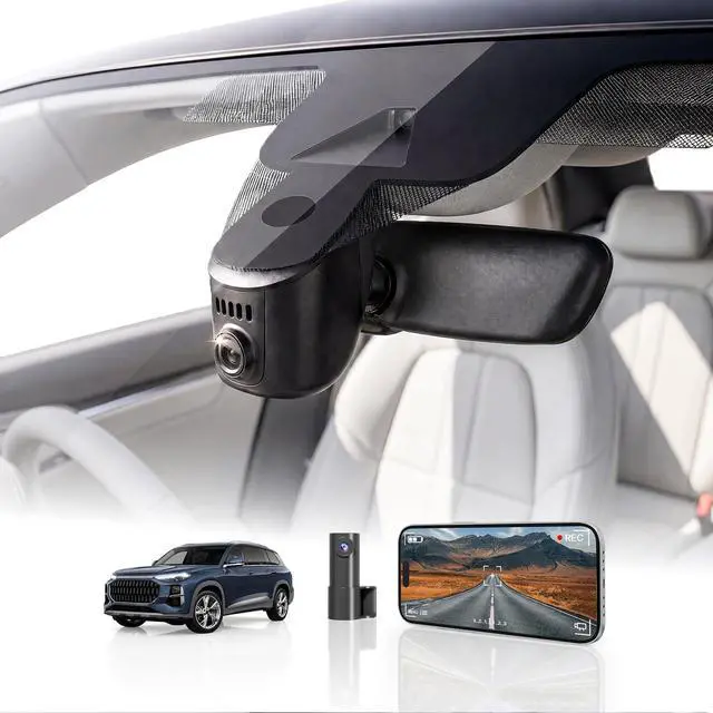 Main image of Front 4K & Rear 1080P Dash Cam for Audi 2019-2026 A4 A6 Allroad A3 A5 Q5 S4 S6 Q7 A8 Q8 S8 TT A7 S5 Q3 e-tron (Model A),CarVideo Recorder,OEM-Style,Loop Recording,WiFi & App,128G Card