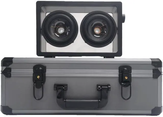 Main image of Bluetooth Speaker, Glass Body and Unique Glass Speaker Diaphragms, 40W Minimalist Design, Crystal Clear Sound, Wireless Hi-Res Audio, Ideal for Music Lovers- Black