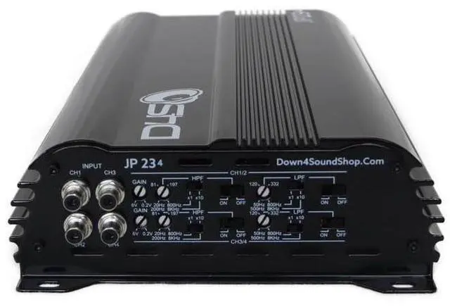 Alt view image 2 of 4 - JP234 Black Gloss | 2000W 4-Channel Class D Car Audio Amplifier, 234W x 4 @ 14.4V - 4 ohms, 334W x 4 @ 14.4V - 2 ohms, Multi-Speaker System