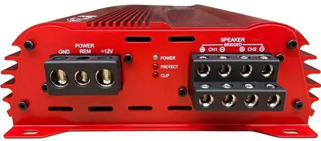 Alt view image 4 of 4 - JP234 RED | 2000W 4-Channel Class D Car Audio Amplifier, 234W x 4 @ 14.4V - 4 ohms, 334W x 4 @ 14.4V - 2 ohms, Multi-Speaker System