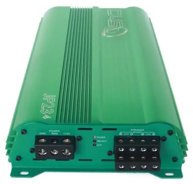 Alt view image 3 of 4 - JP234 Teal | 2000W 4-Channel Class D Car Audio Amplifier, 234W x 4 @ 14.4V - 4 ohms, 334W x 4 @ 14.4V - 2 ohms, Multi-Speaker System