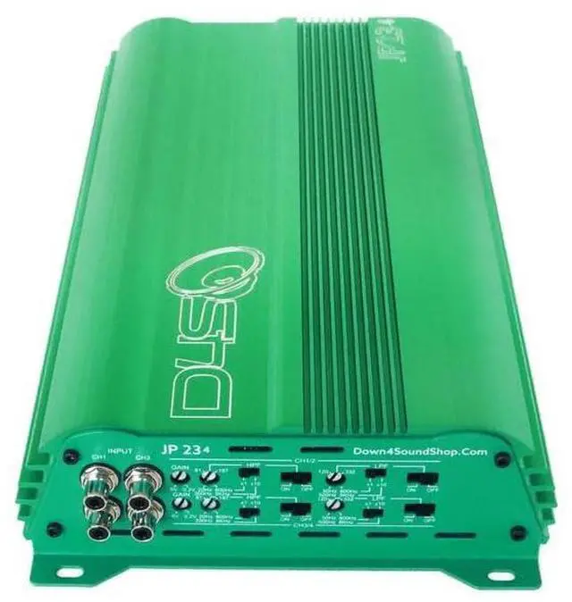 Alt view image 4 of 4 - JP234 Teal | 2000W 4-Channel Class D Car Audio Amplifier, 234W x 4 @ 14.4V - 4 ohms, 334W x 4 @ 14.4V - 2 ohms, Multi-Speaker System