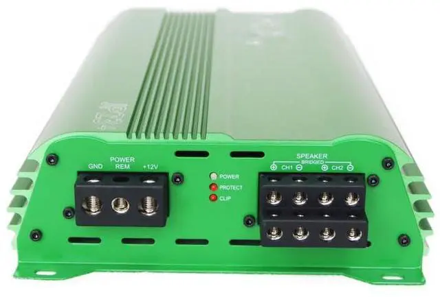 Alt view image 3 of 4 - JP234 Green | 2000W 4-Channel Class D Car Audio Amplifier, 234W x 4 @ 14.4V - 4 ohms, 334W x 4 @ 14.4V - 2 ohms, Multi-Speaker System
