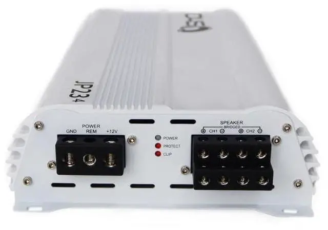 Alt view image 3 of 4 - JP234 White Gloss | 2000W 4-Channel Class D Car Audio Amplifier, 234W x 4 @ 14.4V - 4 ohms, 334W x 4 @ 14.4V - 2 ohms, Multi-Speaker System