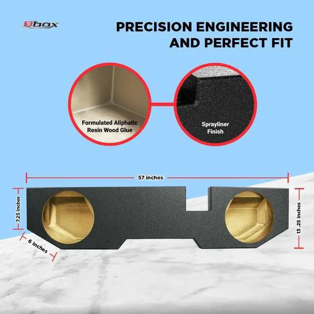 Alt view image 6 of 6 - Bbox Dual 12 Inch Sprayliner Subwoofer Sealed Enclosure - Fits 2002 - 2018 Dodge Ram Quad Cab - Sprayliner Car Subwoofer Boxes & Enclosures - Subwoofer Box Audio Quality, Sound and Bass