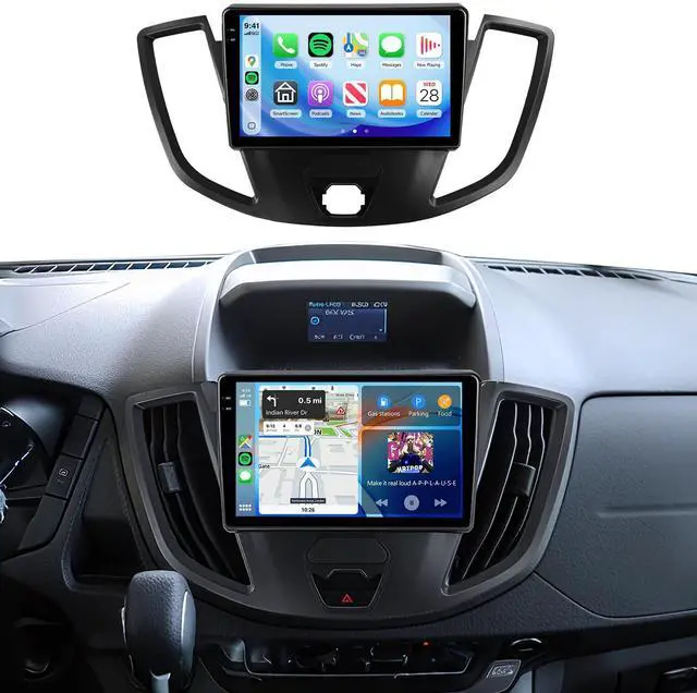 Main image of 4G+64G Car Radio Stereo for Ford Transit 2013-2019, 9inch IPS Touch Screen/Android 15/Wireless CarPlay/Android Auto/32 EQ/GPS Navigation/WiFi/5.0Bluetooth/FM/RDS/SWC/AHD Backup Camera
