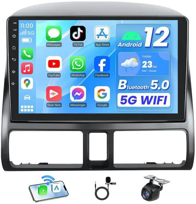 Main image of 4 Core 32G Car Radio for Honda CRV 2002-2006: 1280 * 800 HD Touchscreen Android 13 Car Stereo Upgrade Wireless Carplay & Android Auto GPS Navigation 5G WiFi Backup Camera Bluetooth FM