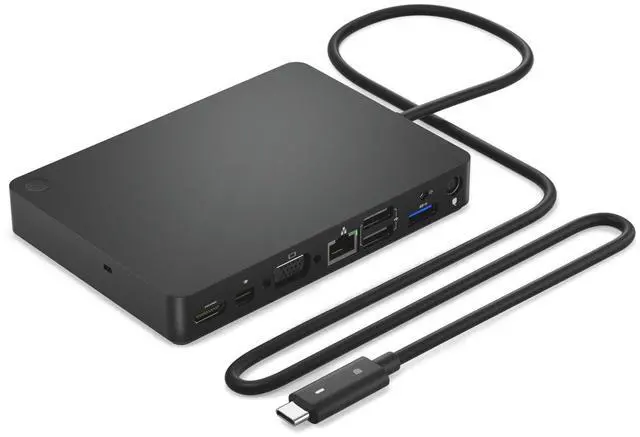 Main image of WD15 USB C Docking Station, Dual Monitor Compatible with Dell/MacBook/HP/Surface, HDMI/Mini DP/VGA, 1GB Ethernet, 3 USB 3.0, 2 USB 2.0, Audio, Speaker Out, Black