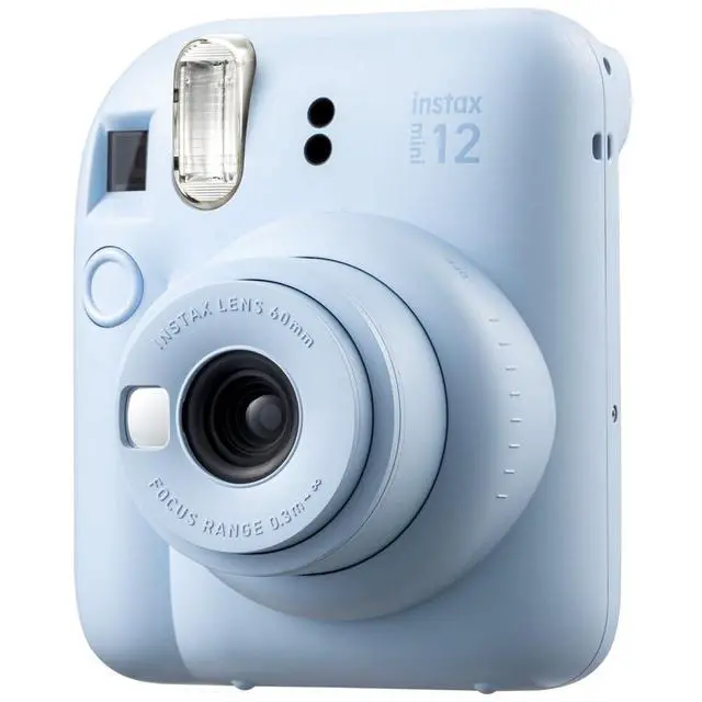 Alt view image 3 of 6 - INSTAX Mini 12 Instant Film Camera | Pastel Blue Bundled with Instax Accessory Bundle + Cleaning Cloth (8 Items)