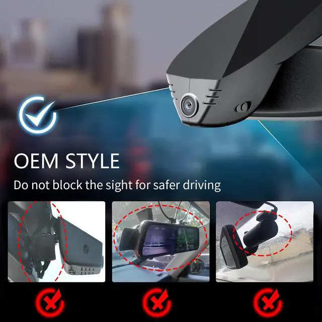 Alt view image 6 of 6 - 4K Dash Cam for GMC Terrain 2018-2024(Model A), SL SLE SLT AT4 Denali, Model A & Model B Have Same Models Years but Vehicle Sensor Cover are Different, Free App & WiFi, 64GB Card