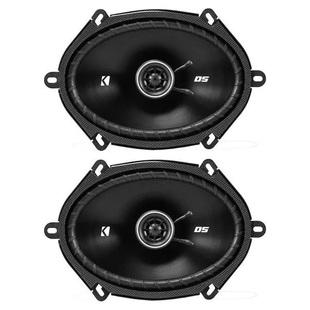 Alt view image 2 of 3 - 4x Kicker D-Series 6x8" 200 Watt 2-Way 4-Ohm Car Coaxial Speakers, 4X Enrock 16 Gauge Speaker Harness Adapter W/ Red Bullet for Select Ford Vehicles 1998-UP, Enrock Audio 16-Gauge 50 Foot Speaker Wire